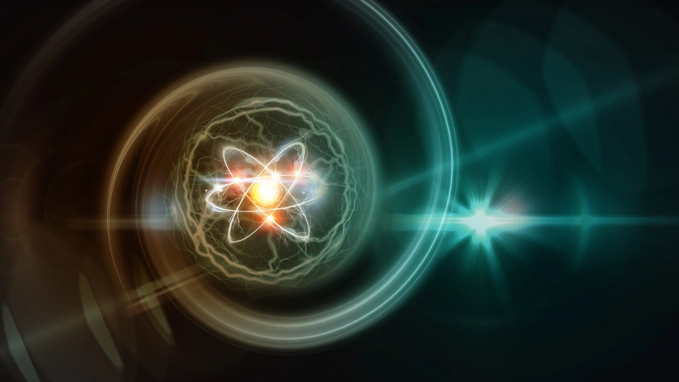 Abstract Nuclear Reactor - 3d render image of nuclear fusion reactor, tokamak magnetic field to confine plasma in the shape of a torus. Toroidal shape, clean energy. Concept of future energy concept as a small modular nuclear reactor (SMR) power plant